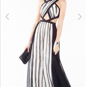 Malgosia Striped Cut Out BCBG Dress